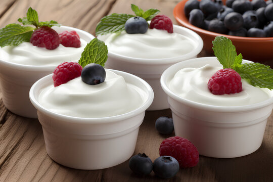 yogurt with berries made by midjourney