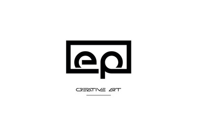 EP, PE, E, P abstract letters logo monogram