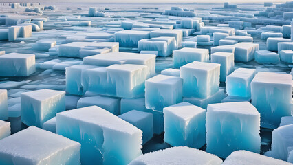A background depicting ice cubes, evoking the ambiance of an ice festival.]