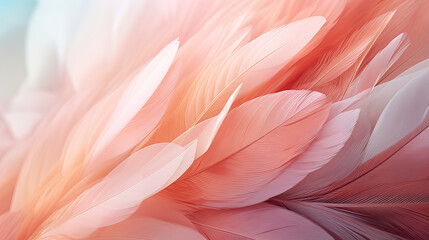 Soft and tactile qualities of feather textures, a contemporary color scheme and artistic elements for an imaginative and visually pleasing background Ai Generative