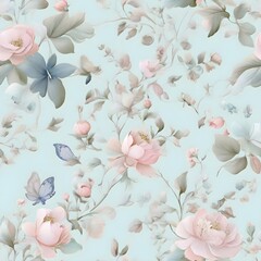 a whimsical and enchanting seamless pattern, generative ai