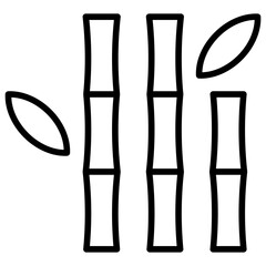 Bamboo Outline Icon