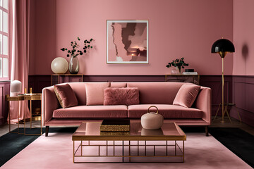 modern living room made by midjourney