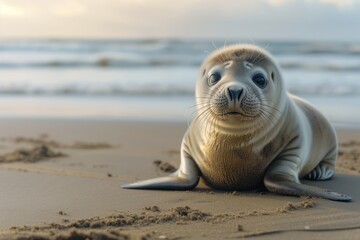 shoot of A baby seal sitting