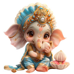 Baby Ganesha watercolor Clipart PNG High quality , Cute Ganesh illustration, royal elephant bundle