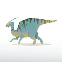 Herbivorous Dinosaur gradient vector illustrations.