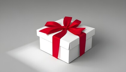 red gift box with ribbon