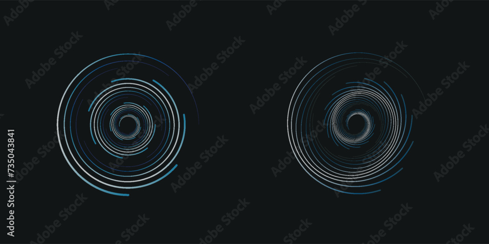 Poster spiral sound wave rhythm line dynamic abstract vector background