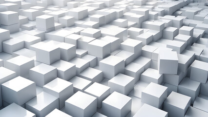 white abstract cube background