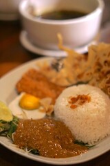 Pecel Rawon, a traditional food typical of Banyuwangi Indonesia