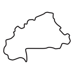 Fototapeta premium burkina faso map, burkina faso vector, burkina faso outline, burkina faso