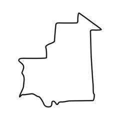 mauritania map, mauritania vector, mauritania outline, mauritania