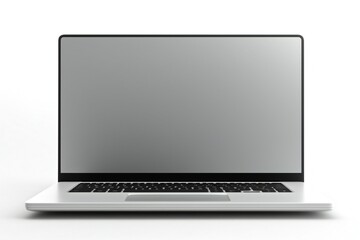 Modern laptop isolated on white background Generative Ai