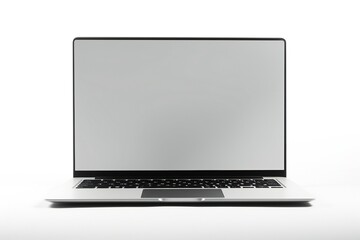 Fototapeta premium Modern laptop isolated on white background Generative Ai