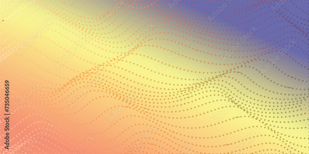 Poster abstract waving particle technology background design