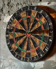 dart board with darts