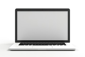 Modern laptop isolated on white background Generative Ai