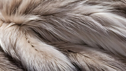 A macro photograph of rabbit fur, showcasing intricate details and textures, suitable for use as a wallpaper in an ultra theme.