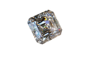 Cut Diamond Elegance on Transparent Background, PNG