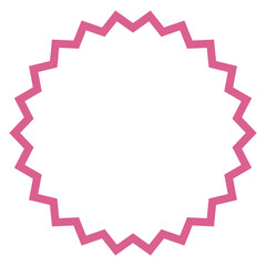 Starburst thin line sticker vector icon, outline star round border, circle sale badge set, price tag. Simple illustration isolated on white background