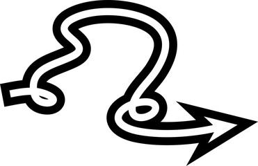 Obraz premium Arrow bold strokes, navigation, directions, cursor