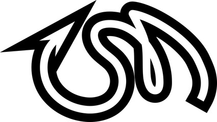 Arrow bold strokes, navigation, directions, cursor