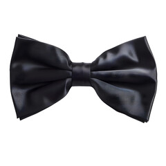 Black bow tie isolated on transparent or white background, png