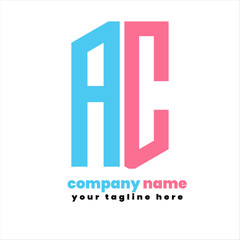 AC Logo design vector template Alphabet letters Initials Monogram logo AC Letter AC suitable for business and consulting company logos.