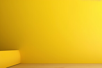 room with yellow wall made by midjourney