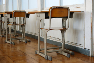 desks and chairs