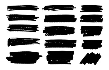 Marker stroke black 5, vector illustration