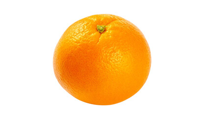 Ripe orange isolated on transparent background.