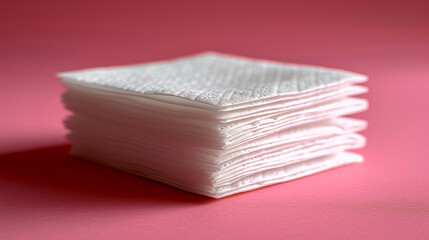 Napkins on a pink background