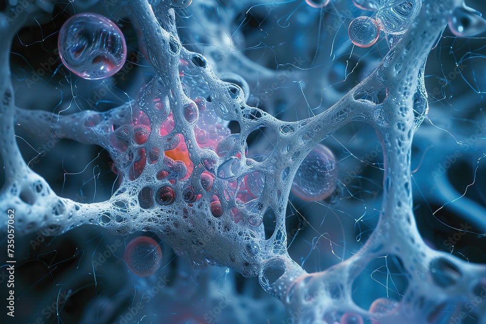 Poster infinite allure: a series exploring the captivating world of nanotechnology.