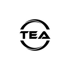 TEA letter logo design with white background in illustrator, cube logo, vector logo, modern alphabet font overlap style. calligraphy designs for logo, Poster, Invitation, etc.
