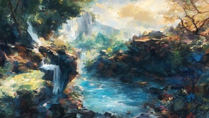 Obraz premium Beautiful Watercolor Landscape