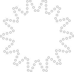 Star shape dots outline. Geometric element