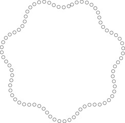 Star shape dots outline. Geometric element