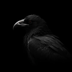 Fototapeta premium close up of a crow made by midjourney