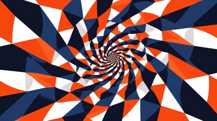 Dynamic colored spiraling square moire pattern creating whirling optical illusion - obrazy, fototapety, plakaty
