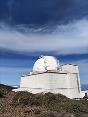 astronomical observatory on the top of the mountain