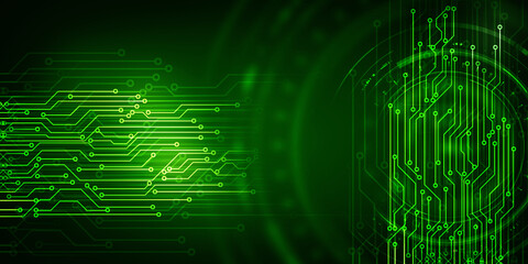 2d illustration Abstract futuristic electronic circuit technology background