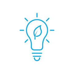 Simple Lightbulb icon line. Light icon for web and mobile app.