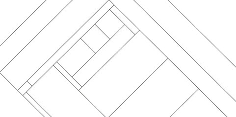 Modern and seamless industrial pattern background white color and geometric lines, Abstract industrial Design random lines black on white background, Paper geometric composition with abstract lines.	