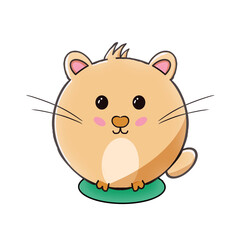 Funny Sticker Hamster Animal. House Animal.Pet.