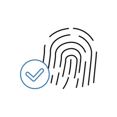 biometrics concept line icon. Simple element illustration. biometrics concept outline symbol design.