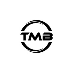 TMB letter logo design with white background in illustrator, cube logo, vector logo, modern alphabet font overlap style. calligraphy designs for logo, Poster, Invitation, etc.