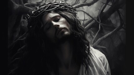 jesus in crown of thorns