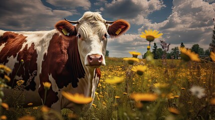 farm cow floral