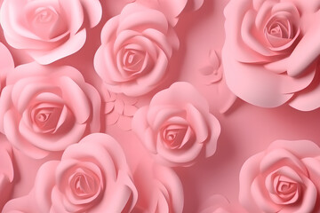 pink roses background made by midjourney